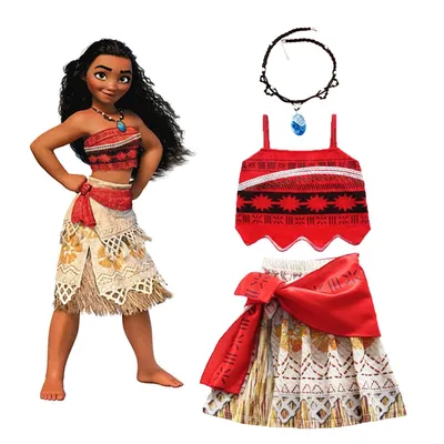 Kleine Mädchen Moana Kleid Kinder Cosplay Mädchen Prinzessin Vaiana Kleid Kinder Geburtstag Party Image