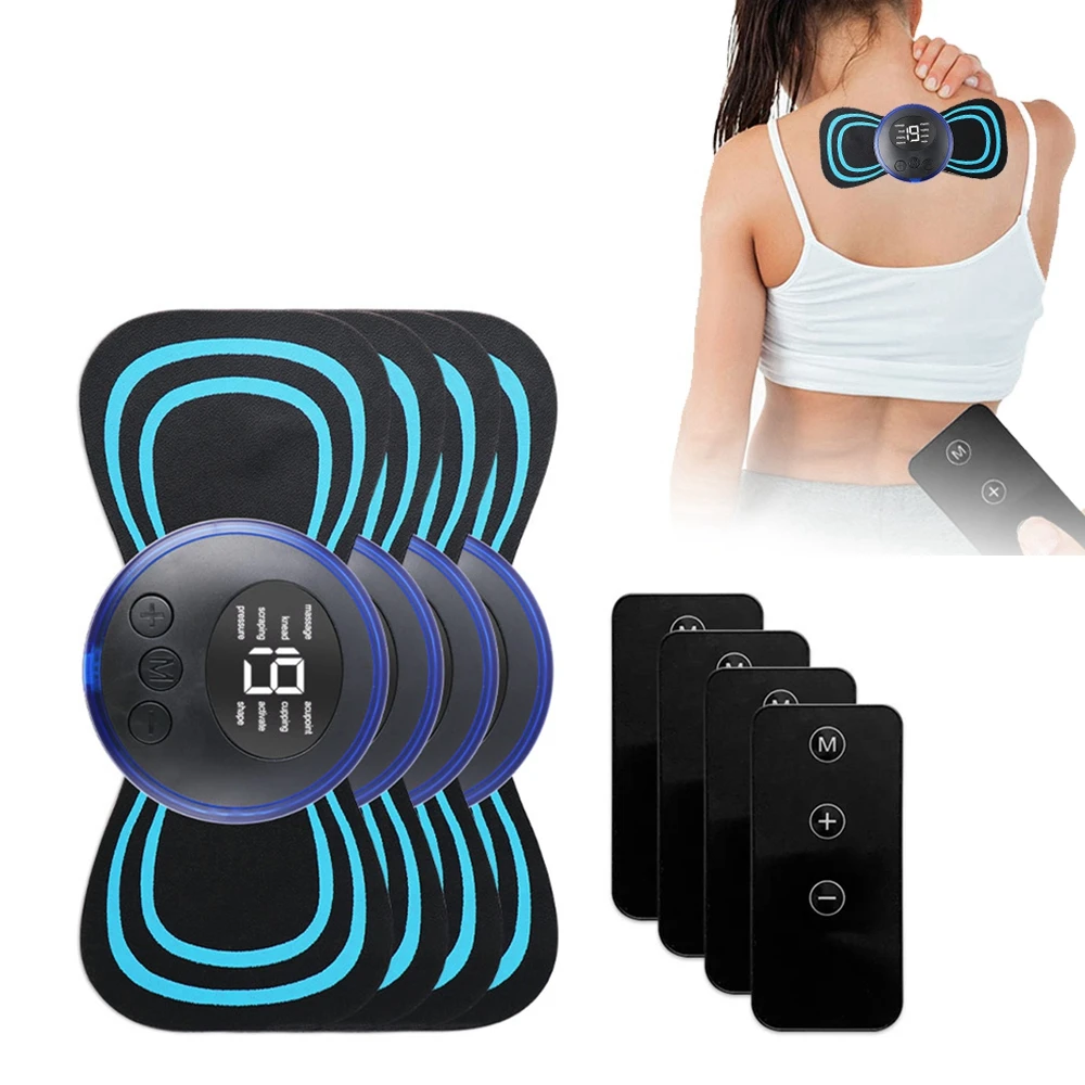 4P Mini Elektrische Puls Neck Massager Tragbare Nacken Dekompression Muskel Entspannung Maschine Schulter Muskel Schmerzen Relief Werkzeug Image
