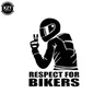 15x11CM Respekt Für Biker Auto Aufkleber Wasserdicht Für Motorrad Vinyl 3D Reflektierende Aufkleber