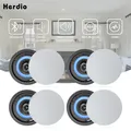 2 Pairs Herdio 4 Inches 320 Watts 2 Way Flush Mount Bluetooth Ceiling Speakers Perfect For Bathroom