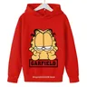 Kawaii Garfield Clothes Kids Garfield autunno felpa con cappuccio felpa con motivo stampato pullover
