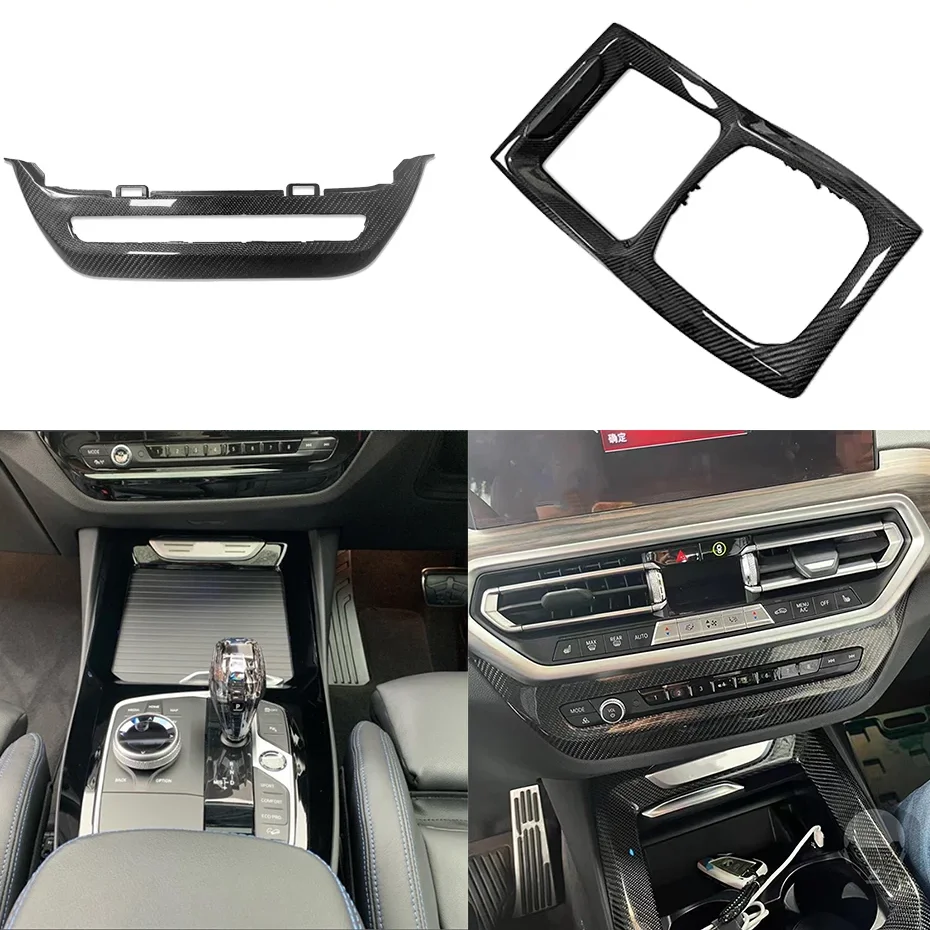 Sostituzione vera fibra di carbonio Console centrale copertura di regolazione del Volume accessori auto per BMW X3 G01 X4 G02 X3m F97 X4m F98 2022 +