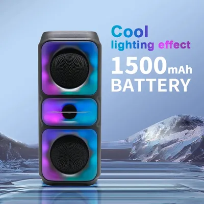 2024 New Wireless Bluetooth Speaker Super Large Sound, Speaker, Outdoor Speaker, LED Light Outdoor