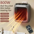 800W Mini Heater for Home Small Bathroom Heating Fans Wall Mounted PTC Ceramic Electric Heater With