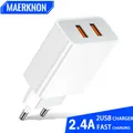 Caricatore USB 2 porte ricarica rapida telefono cellulare portatile ricarica rapida 3.0 per Samsung Xiaomi 14 Huawei doppio adattatore da parete USB