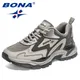 BONA 2023 New Designers Mesh Running Shoes Breathable Training Shoes Men Lightweight Sneakers