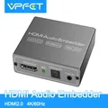 HDMI Audio Embedder Inserter Audio analogico digitale DVI a HDMI Supporto TOSLINK Ottico Jack da 3,5 mm Ingresso audio AUX 4K60Hz 18G