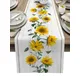 Sunflower Wood Grain Retro Linen Table Runner Kitchen Table Decor Farmhouse Dining Table Runners