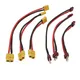 XT60 Male to XT 60 Female Adapter T Plug Male to Socket Connector 14AWG Extension Cable Test Leads