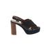 Klub Nico Mule/Clog: Slingback Platform Casual Brown Solid Shoes - Women's Size 7 - Open Toe