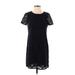Ann Taylor Casual Dress - Shift: Black Dresses - Women's Size 4 Petite