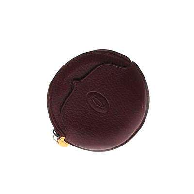 Must de Cartier Leather Coin Purse: Burgundy Clothing