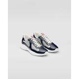 Patent Leather And Technical Fabric America'S Cup Sneakers - Blue - Prada Sneakers