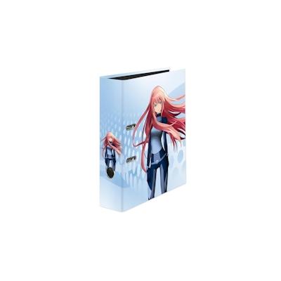 Falken 21002184 Motivordner Manga Girl DIN A4, Rückenbreite 8cm, schwarzer Innenspiegel, Griffloch - Motiv Image