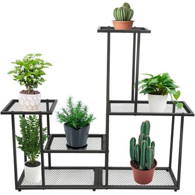 4 Etagen Metall Pflanzenständer Blumentopfständer,für Zimmerecke, Wohnzimmer, Balkon, Garten, Image