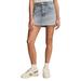 Raw Hem Denim Miniskirt