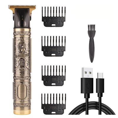 USB Rechargeable Hair Clippers and Beard Trimmer for Men - Precise T-Blade Trimmer with LCD Screen - Grooming Kit for Men