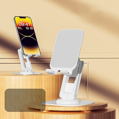 1 stücke metall handy halter multifunktionale klapp handy halter unterstützung für iphone xiaomi telefon 360 rotierenden halter Image