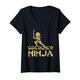 Damen Goldener Ninja Ninja go golden Ninja T-Shirt Jungs T-Shirt mit V-Ausschnitt