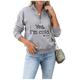 Femme Sweat zippé Sweat shirt Sweat Couleur unie Quotidien Zippé Noir Blanche Vert basique yes, i'm cold Col V manche longue Micro-élastique Printemps Automne Automne hiver