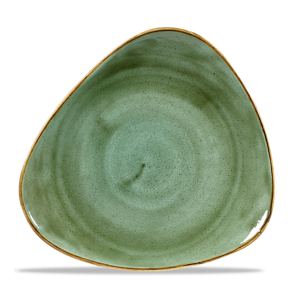 Churchill1795 Churchill Stonecast Teller Triangle 26,5 cm, Samphire Green Image