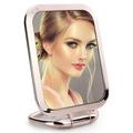 1x/3x Double Sided Magnifying Handheld Mirror Travel Folding Makeup Mirror Square Small Standing Vanity Mirror for Multi Wall Mirror