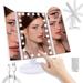 Makeup Mirror Vanity Mirror with Lights 2X 3X 10X Magnification Lighted Makeup Mirror Touch Control Trifold Makeup Mirror Dual Power Supply Portable LED Makeup Mirror Women Gift (White)