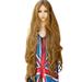 Abkekeiui Wig Long Full Fashion Wig Curly 100CM Hair Synthetic Party Natural Girl wig