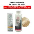 Wella Color Cream Permanent Gel Hair Color - 2 oz ( 10GV/1036 Honey Blonde ) and Cream Developer 40 Volume - 3.6 fl. oz