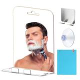 Shower Mirror for Shaving - with Razor Holder Fogless Shower Mirror Wall-Mounted Shaving Mirror for Bathroom