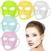 5 Pieces Reusable Silicone Facial Mask Facial Mask Cover Silicone Skin Mask Reusable Moisturizing Face Silicone Face Wrap for Sheet Prevent Evaporation Masks Face Care Tool (Chic Colors)