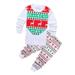 EHQJNJ Boy Outfits 3-6 Months Winter Boy Outfit Boys Pajamas for Baby Girls Boys Christmas Santa Claus Xmas Pajamas Set Cotton Pjs Toddler Sleepwear Kids Clothes Set