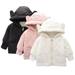 KYAIGUO Baby Kids Boys Girls Winter Fleece Jacket 1- 5T Kids Warm Hooded Cotton Outwear Coat Toddler Padded Thickened Warm Jacket Outerwear Cotton Clothes With Hoods