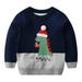 Bjutir Toddler Boy Christmas Outfit Long Sleeve Bys Tops Christmas Girls Winter Cartoon Dinosaur Knit Sweater Warm Sweater