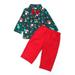 EHQJNJ Boy Outfits 12-18 Months Dressy Boy Outfits 3-6 Months Spring Xmas Child Toddler Kids Baby Boys Cartoon Long Sleeve Shirt Solid Pants Trousers Christmas Outfit Set 2Pcs Clothes