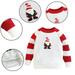 KYAIGUO Toddler Boys Girls Stripe Sweater Newborn Baby Knit Sweater Crewneck Santa Sweater for 12M-5Y