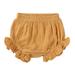 WREESH Newborn Toddler Baby Shorts Workout Shorts Summer Cotton Shorts Bag Fart Pants Solid Color Casual Briefs Big Butt Shorts Bread Pants Yellow