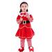 ZMHEGW Outfits For Toddler Boys Girls Christmas Santa Warm Outwear 5Pc Clothes Sets
