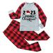 BKQCNKM Christmas Pajamas for Kids Christmas Pajamas Children Fashion Classic Family Christmas Pajamas Set Santa Hat Family Christmas 2023 Printed Parent Child Outfit Kids Pajamas Red 140(Kid)