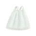 Qtinghua Toddler Baby Girls Summer Tulle Dress Sleeveless Flowers A-line Dress Princess Party Dress White 6-12 Months