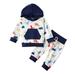 TAIAOJING Baby Girl Boy Christmas Outfit Toddler Long Sleeve Dinosaur Prints Tops And Pants Child Kids 2Pcs Set Kids Clothes Outfits 12-18 Months