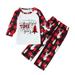 BKQCNKM Christmas Pajamas for Kids Christmas Pajamas Christmas Kids Print Blouse Tops and Pants Family Clothes Pajamas Kids Pajamas Red 6T(Kid)
