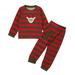 Toddler Baby Girls Boys Pajamas Kids Suit PJ s Christmas Sleepwear Striped Deer T-shirt Pants Outfits Clothes Sets Size 4-5T