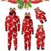 Baqcunre Mens Christmas Family Outfit with Mens Zip Hoodie Christmas Jumpsuit Set Pajamas for Men Family Christmas Pajamas Matching Sets Pajama Set Lounge Set Red M