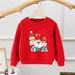 BJUTIR Cute Cartoon Print Tops For Boys Christmas Kids Child Baby Girls Letter Long Sleeve Cute Cartoon Sweatshirt Tops Xmas Outfit