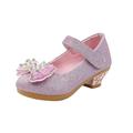 Girls Shoes Christmas Gift Girls Dress shoes Mary Jane Wedding Flower Bridesmaids Heels Glitter Princess Shoes for Kids Toddler Save Big
