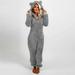 jsaierl Jumpsuit Pajamas for Women Women s Cute Sherpa Romper Fleece Onesie Pajama One-Piece Zipper Plus Size Hooded Jumpsuit Plush Sleepwear Playsuit