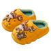 Youmylove Winter Cartoon Bear Boy Children Cotton Slippers Boys Toddler Little Kids Indoor Home Flower Decorations Non-Slip Plush Shoes Child Lovely Footwear Walking