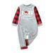 BKQCNKM Girls Pajamas Christmas Pajamas for Kids Christmas Deer Letter Plaid Printed Family Pajamas Set Home Clothes Parent Child Clothes (baby) Kids Christmas Pajamas Red 180(Kid)