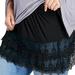 Homenesgenics Spring Dresses for Women Holiday A-Line Flared Mini Skirt Layered Tiered Sheer Lace Trim Extender Half Slip Plus Size/Black-CyberÂ·Monday Deals